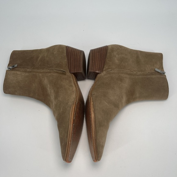 Marc Fisher Womens Zubin Snip Toe Suede Tan Booties Western Dress Shoes Size 11M - Picture 3 of 9